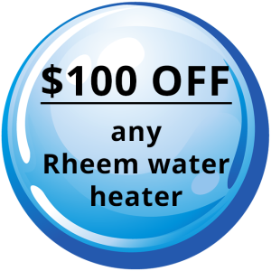 $100 OFF - Any Rheem Water Heater